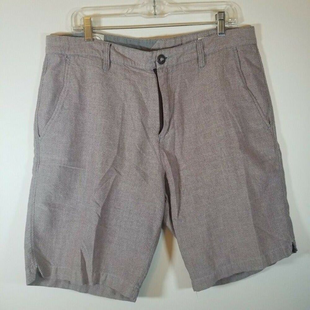 Volcom Mens 34 Purple Grey Chino Shorts 9" Inseam